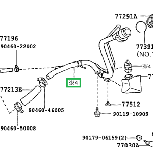 Påfyllingsrør Toyota Avensis T27 Diesel - 7720120680